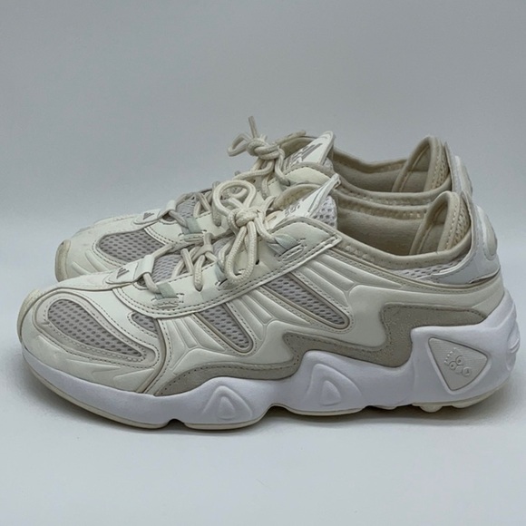 ADIDAS WOMENS WMNS FYW S-97 'TRIPLE WHITE' FOOTWEAR WHITE/OFF WHITE/ORACLE TINT - Picture 5 of 8